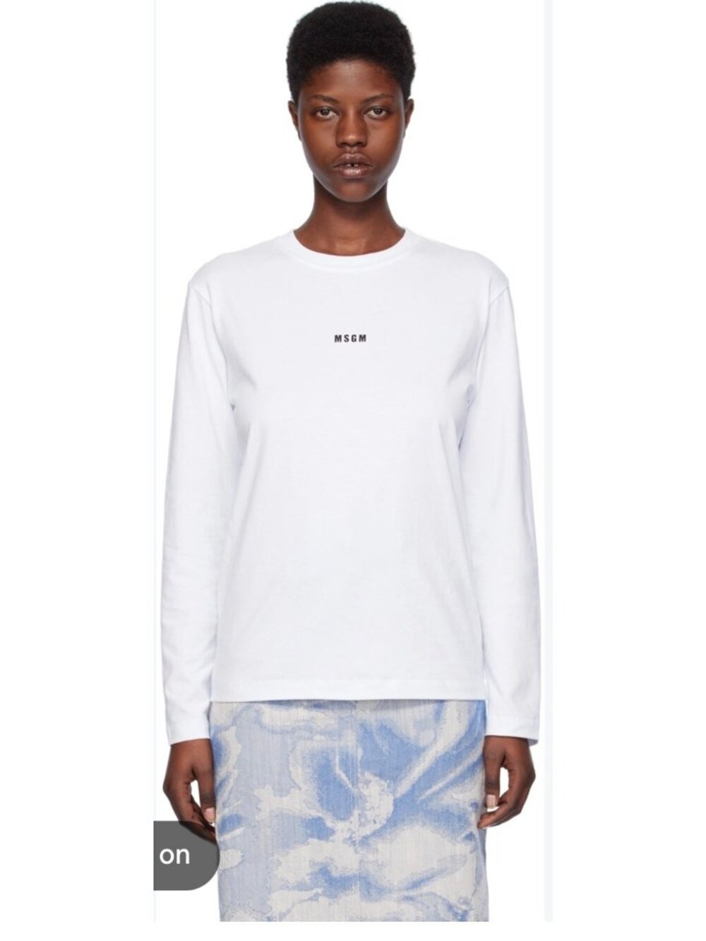 Msgm logo print long sleeve shirt